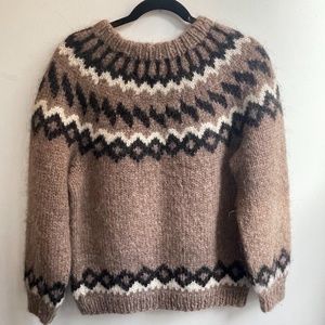Vintage Hand-Knit Fair Isle Sweater